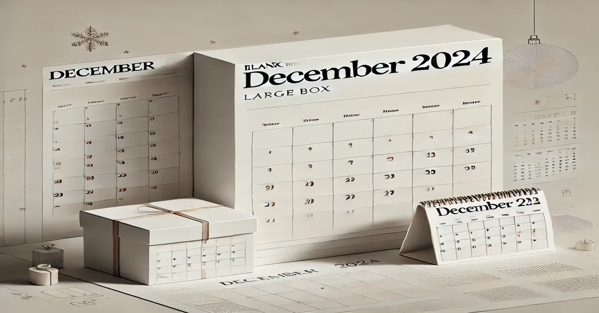 blank large box 2024 december calendar